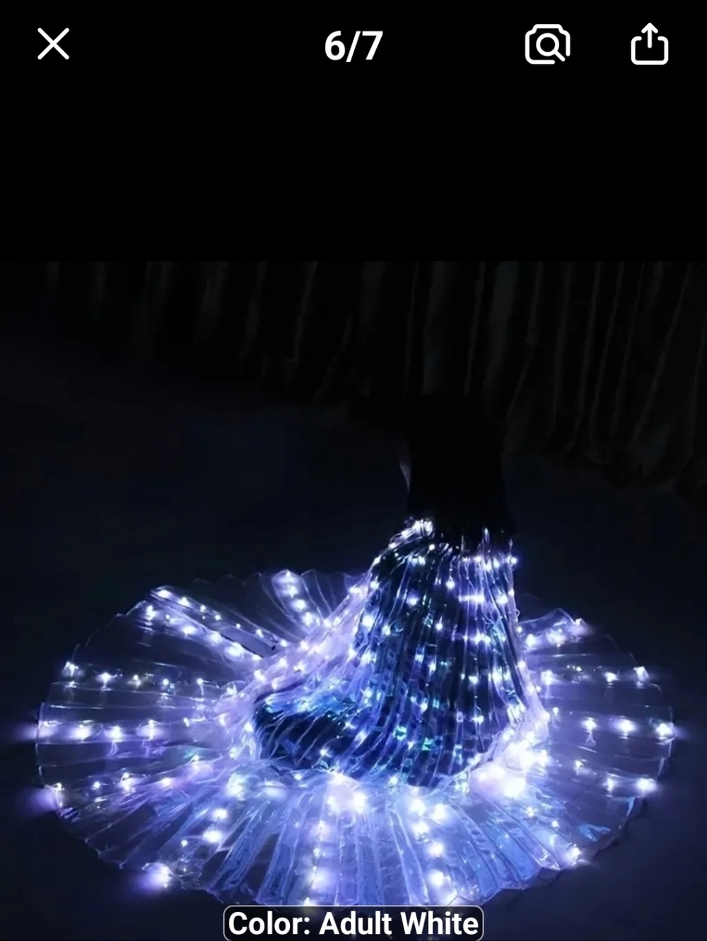 NEW LED ANGEL WINGS Abdominal Dance Wings, Lights It Is White Or MULTI COLOR!!! - Picture 11 of 16